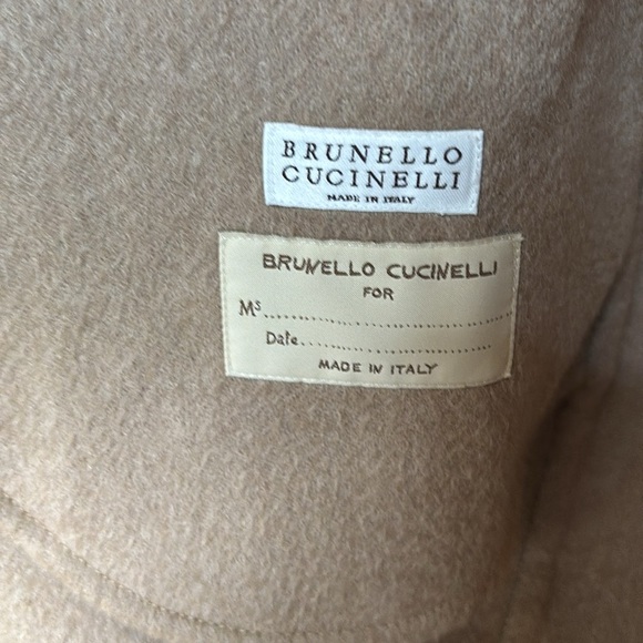 EUC BRUNELLO CUCINELLI women’s cashmere unlined/soft structure coat camel sz 38 - Picture 4 of 10